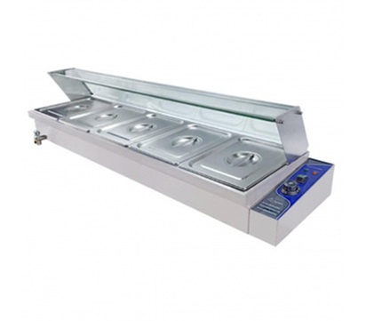 BANO MARIA EN AI VIDRIO CURVO CONTROL AUTOMATICO TEMPERATURA Y FUNCION TERMOSTATO 5 INSERTOS