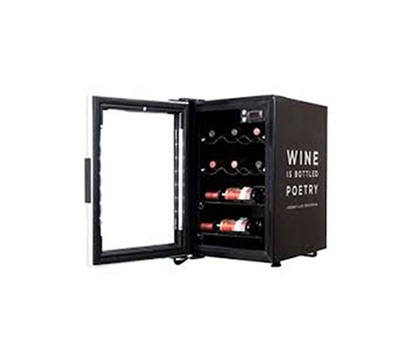 CAVA DE VINOS COLOR NEGRO MEDIDAS ALTO 610 MM ANCHO 390 MM PROFUNDO 520 MM