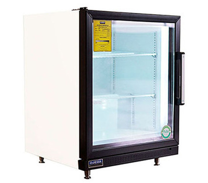 CONGELADOR COUNTER TOP 90 L DE CAPACIDAD 1 PUERTA LUCES LED 3 PARRILLAS 3PIES CUBICOS