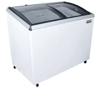 CONGELADOR  PLANO INCLINADO  CRISTAL CURVO  2 PUERTAS CORREDIZAS 12607