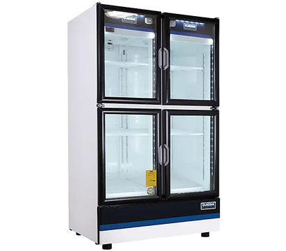 ENFRIADOR VERTICAL 4 MEDIAS PUERTAS ABATIBLES 3 CRISTALES 25962