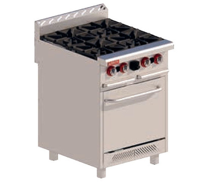 ESTUFA 4 QUEMADORES 24 AI 430 EXT  ALUMINIZADO INT