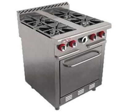 ESTUFA 4 QUEMADORES 28  AI 430 EXT  ALUMINIZADO INT