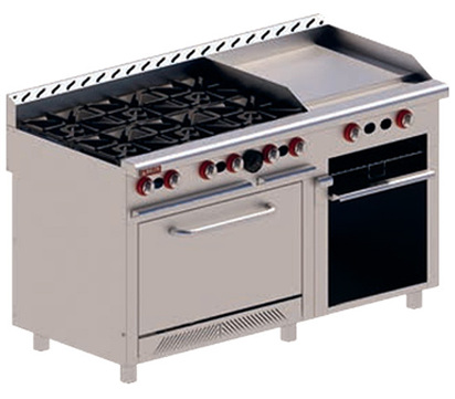 ESTUFA 6 QUEMADORES  PLANCHA  GRATINADOR 61  100 AI 430