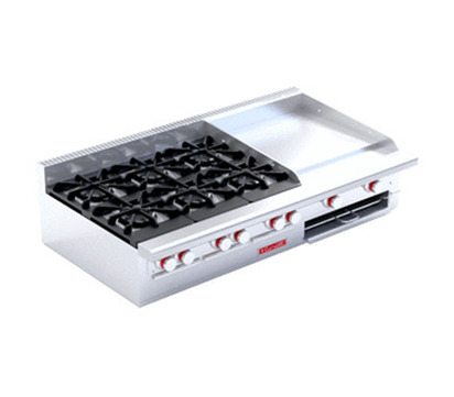 ESTUFA CON 6 QUEMADORES PLANCHA EN AITIPO 4301460X0810X0400M 148KG