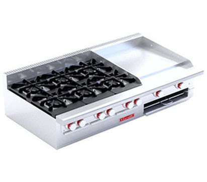 ESTUFA CON 6 QUEMADORES PLANCHA EN AITIPO 4301460X0810X0400M 148KG