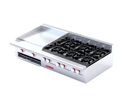 ESTUFA CON 6 QUEMADORES PLANCHA EN AITIPO 4301460X0810X0400M 148KG