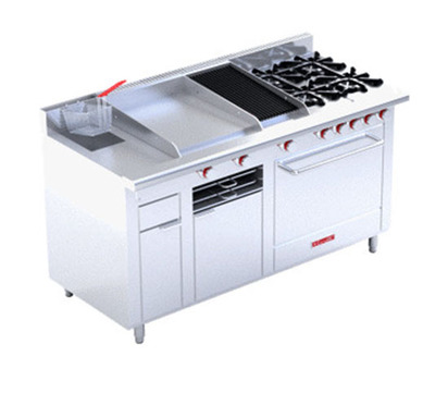ESTUFA DE 4 QUEMADORES ABIERTOS TIPO JUMBO ASADOR