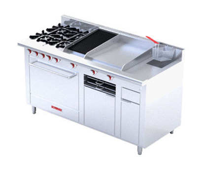 ESTUFA DE 4 QUEMADORES ABIERTOS TIPO JUMBO ASADOR