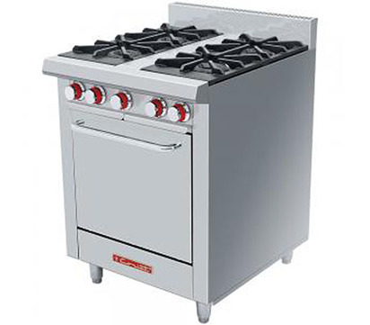 ESTUFA DE 4 QUEMADORES ABIERTOS TIPO JUMBO HORNO MEDIANO  MEDIDAS INTERIORES 047M F 059M A 042M