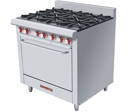 ESTUFA DE 6 QUEMADORES EN A INOX