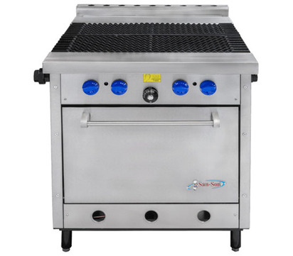 ESTUFA EXTRAPESADA4QUEMADORESPARRILLASPILOTOCHAROLAHORNOFRENTE 087XFONDO 107XALTO090204KG