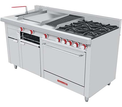 ESTUFA FREIDORA TURBO PLANCHAGRATINADORASADOR4QMHORNO 320KG1710X0880X0960M