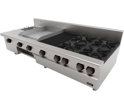 ESTUFA MODULAR C4Q ASADOR DE 1 PIE PLANCHA FREIDOR Y GRATINADOR