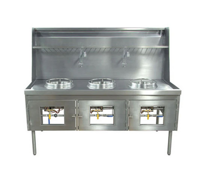 ESTUFA WOK PROFESIONAL DE 3 SECCIONES