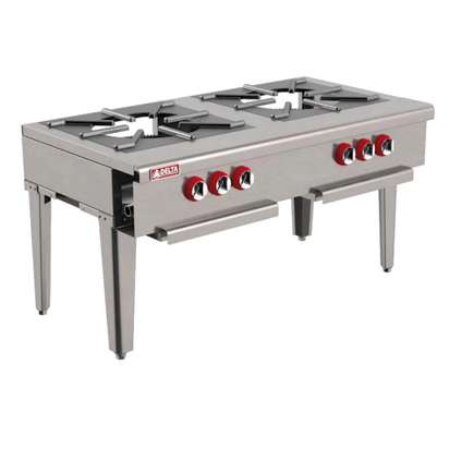 ESTUFON DOBLE 2 QUEMADORES TRIPLES AI 430 EXT  ALUMINIZADO INT