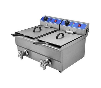 FREIDORA ELECTRICA CON VALVULA DOBLE DE DRENAJE DE 20 LTS MARCA KREPPSLAND