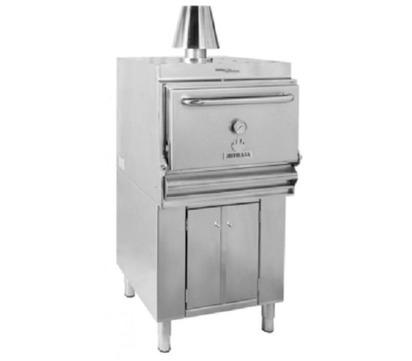 HORNO DE BRASA CON ARMARIO BAJO Y SOPORTE BANDEJAS 75-95 COMENSALES