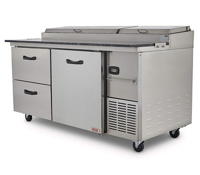 MESA FRIA DE PREPARACION DE ALIMENTOS 2 CAJONES 1 PUERTA  9