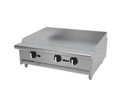 PLANCHA LISA TERMOSTATICA A GAS CON PLACA DE 34 - RESTAURANT LINE