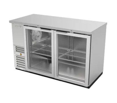 REFRIGERADOR DE CONTRA BARRA EN AI - 2 PUERTAS DE CRISTAL  - CERRADURAS EN PUERTAS  LUZ INT