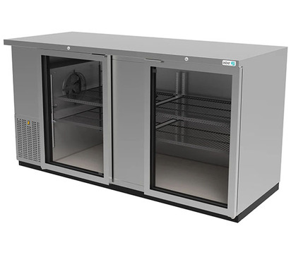 REFRIGERADOR DE CONTRA BARRA EN AI CON PUERTAS DE CRISTAL