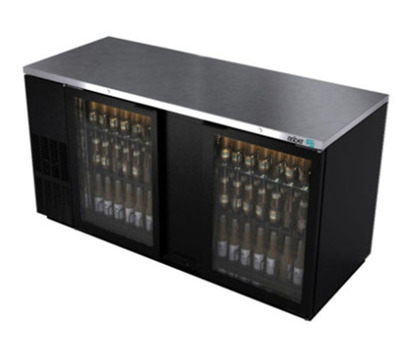 REFRIGERADOR DE CONTRA BARRA EN VINYL CON PUERTA DE VIDRIO - SERIE 80