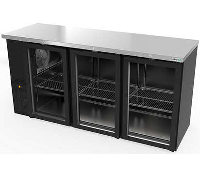 REFRIGERADOR DE CONTRA BARRA EN VINYL NEGRO - 3 PUERTAS DE C