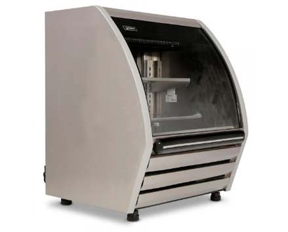 VITRINA CREMERA 8 PIES CUBICOS TERMINADO ACERO INOXIDABLE