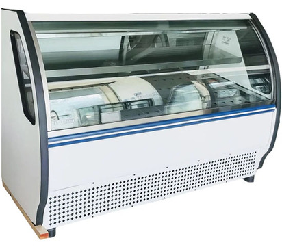 VITRINA DE 15 MTS CRISTAL CURVO CARNES ROJAS