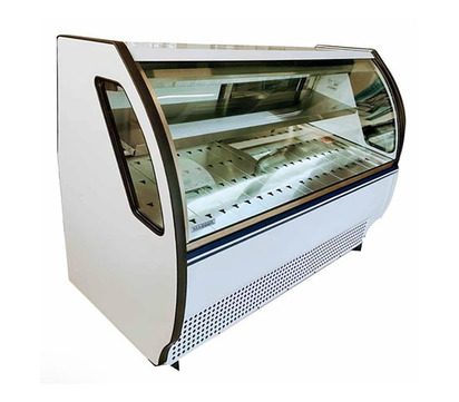 VITRINA DE 250 MTS CRISTAL CURVO CARNES ROJAS