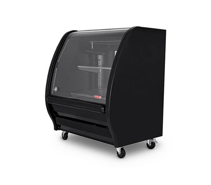 VITRINA DELICATESSEN NEGRA SIN VIDRIOS LATERALES