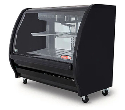 VITRINA DELICATESSEN NEGRA SIN VIDRIOS LATERALES