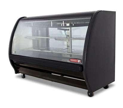 VITRINA DELICATESSEN NEGRA SIN VIDRIOS LATERALES