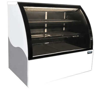 VITRINA ENFRIAMIENTO POR GRAVEDAD CRISTAL CURVOPIES31312PARRILLAS 1288X1252X853M