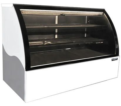 VITRINA ENFRIAMIENTO POR GRAVEDAD CRISTAL CURVOPIES3242PARRILLAS 1289X1953X879M