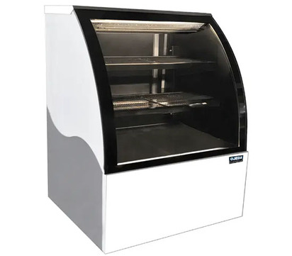 VITRINA ENFRIAMIENTO POR GRAVEDAD CRISTAL CURVOPIES3962PARRILLAS 1288X946X853M