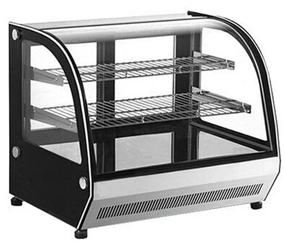 VITRINA EXHIBIDORA CRISTAL CURVO DE 3 NIVELES MARCA KREPPLAND