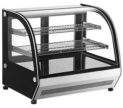 VITRINA EXHIBIDORA CRISTAL CURVO DE 3 NIVELES MARCA KREPPLAND