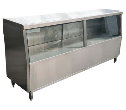 VITRINA MOSTRADOR DE AI CON ENTREPANO Y CRISTALES