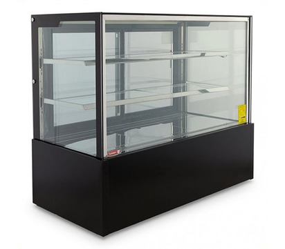 VITRINA REFRIGERADA FULL GLASS 120CM RECTA PUERTASTERMOSTATO TEMP 2 A 8C