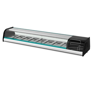 VITRINA REFRIGERADA SOBRE MOSTRADOR - SUSHI LINE - CAPACIDAD PARA 8 INSERT GN-16 NO INCLUIDOS EN E