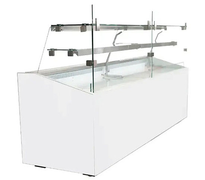 VITRINA REFRIGERADA VISTA PANORAMICA CON CRISTALES PLANOS